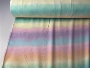 Bomuldsjersey - regnbuen i pastel